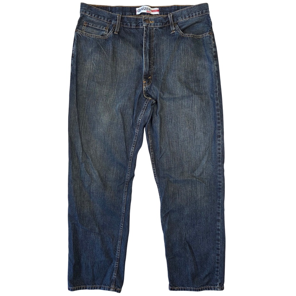 Denizen from Levis 285 Relaxed Fit Men Dark Wash Straight Leg Jeans 40x32 Casual
